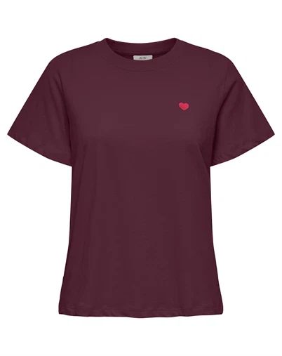 JDY - Pisa Print T-shirt - Windsor Wine